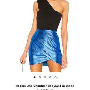 Rockie One Shoulder Bodysuit in Black